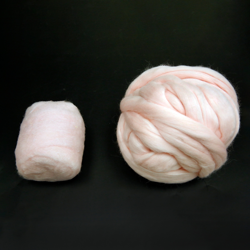 wool batts vs wool roving